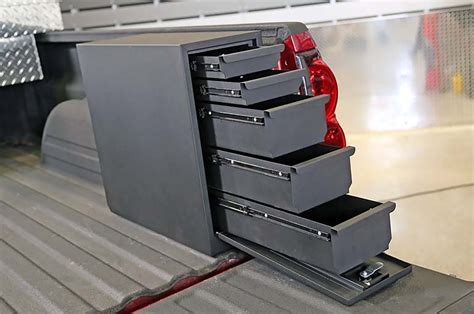 steel 5-drawer wheel well truck box|deezee 5 drawer tool box.